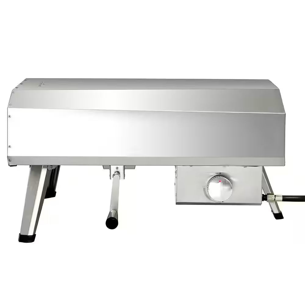 16 In. Propane Pizza Oven, Outdoor Pizza Oven in Stainless Steel, W/Rotating Pizza Stone